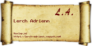 Lerch Adrienn névjegykártya